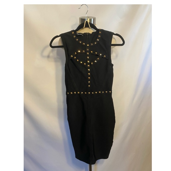 Bebe Dresses | Bebe Black And Gold Mini Bandage Dress | Color: Black/Gold | Size: M | Charlietucaz's Closet Bebe Dresses | Bebe Black And Gold Mini Bandage Dress | Color: Black/Gold | Size: M | Charlietucaz's Closet